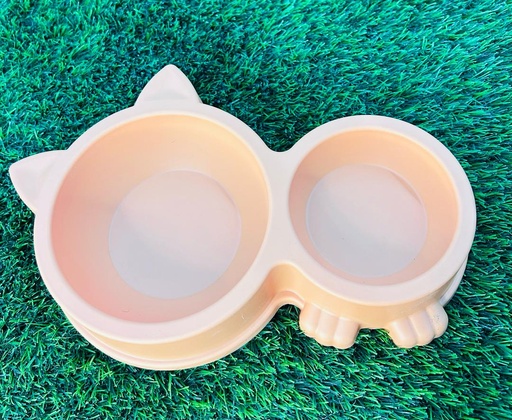 [001] TAZON DOBLE PARA MASCOTAS CON FORMA DE GATO COLORES VARIADOS