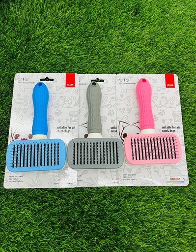[021] Cepillo Rectangular Removedor Cleanpets Para Mascotas Colores Variados
