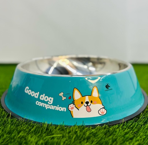 [045] Bol De Acero Inoxidable Good Dog Companion Colores Variados De 38cm