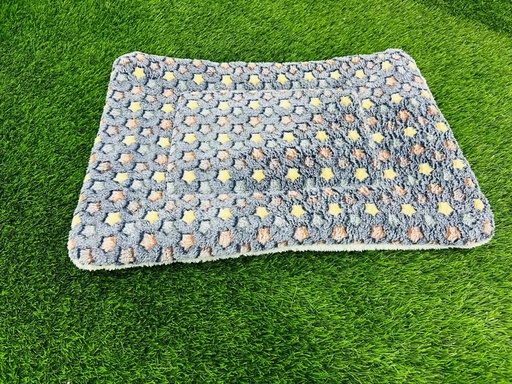 [080] Cama Para Mascotas Color Azul Con Motivo De Estrellas De Colores 40cm X 60cm