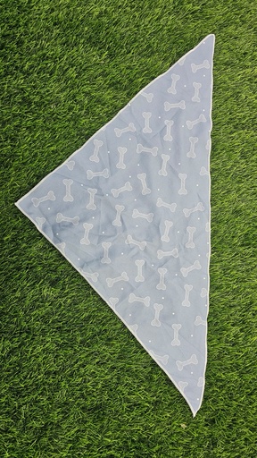 [1000] Babero Para Mascotas Con Estampado De Huesitos Color Azul