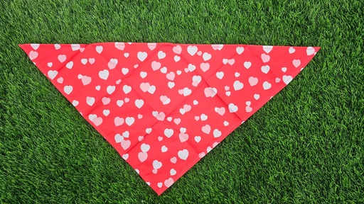 [1024] Bandana San Valentin Fondo Rojo Corazon