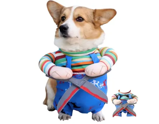 [1095] Disfraz De Perro Chucky Tijeras Talla L