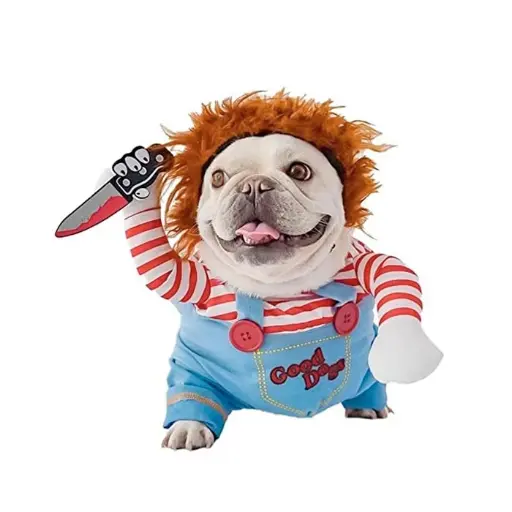 [1128] Disfraz De Chucky Para Mascotas Talla S