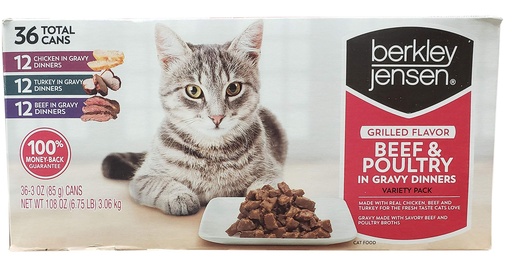 [1183] Comiida Enlatada Para Gatos Berkley 36 Unidades