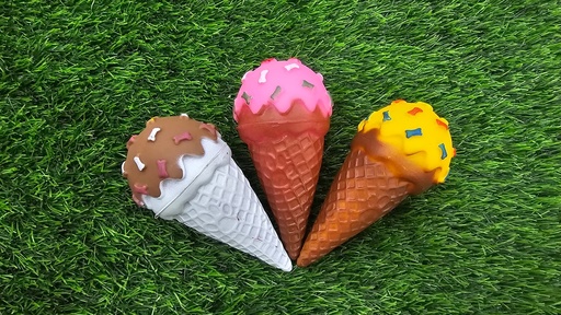 [1192] Juguete Para Mascotas Barquilla De Helado