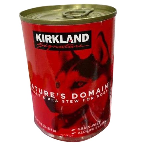 [1201] Kirkland Signature Natures Domain Turkey Comida Enlatada Para Perros 374 Gr