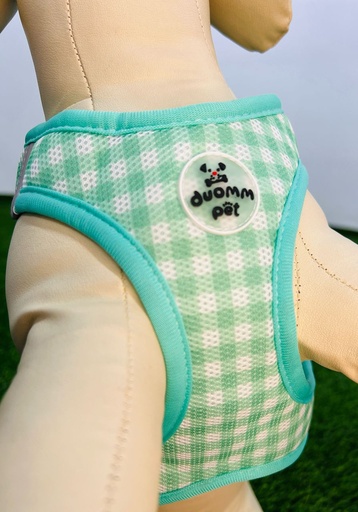 [126] Pechera Duomm Pet Con Patron De Cuadros Colores Variados Talla L