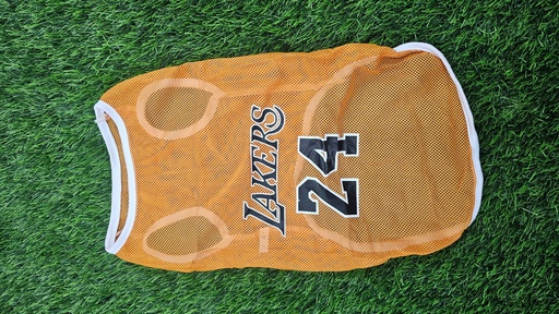 [254] Camisa De Basketball Lakers Color Naranja Talla XXL