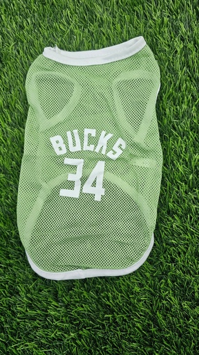 [285] Camisa De Basketball Bucks Color Verde Talla S