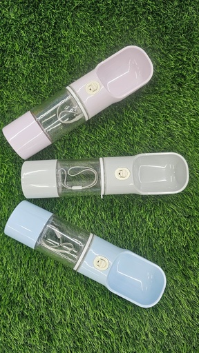 [333] Bebedero Portatil Para Mascotas Con Compartimiento De Snacks Colores Variados