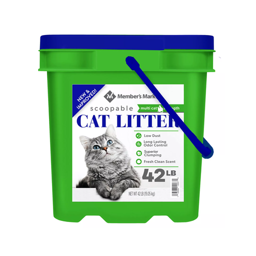 [381] Members Mark Scoopable Cat Litter Arena Para Gatos 42lb