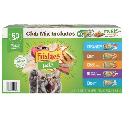 [384] Purina Friskies Pate De Comida Humeda Para Gatos De 60 Unidades