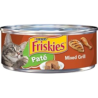 [448] Comida Enlatada Para Gatos Friskie With Mixed Grill Pate 156g (Lata Marron/Verde)
