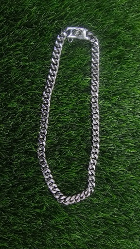 [453] Collar De Cadena Color Plata Para Perros (51 Cm)