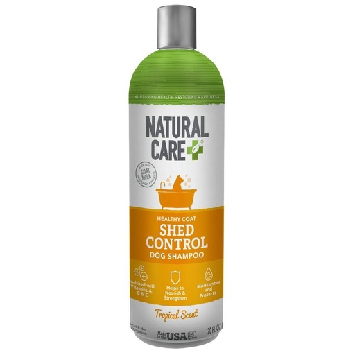 [473] Natural Care Shed Control Dog Shampoo Tropical Scent 20 Oz