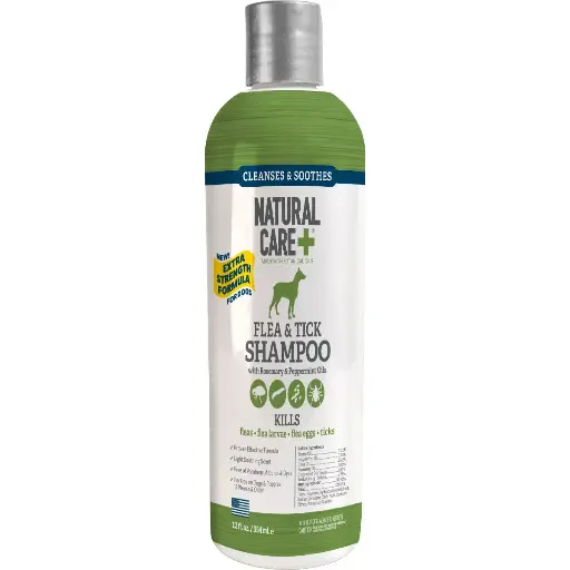 [481] Natural Care Flea & Tick Shampoo Rosemary & Peppermint Oils 12 Oz