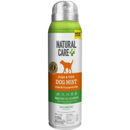 [482] Natural Care Flea & Tick Peppermint Oil Spray Para Mascotas 14 Oz
