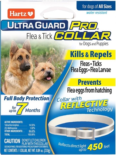 [486] Hartz Ultraguard Pro Collar Reflectivo De Perro Para Pulgas Y Garrapatas