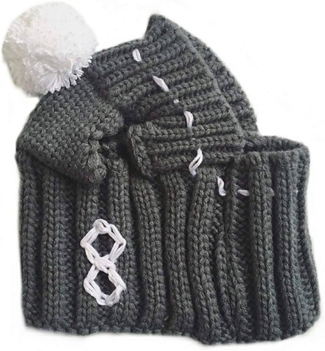 [530] Sombrero Para Mascotas Tejido Color Gris