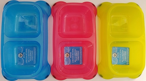 [660] Greenbrier Kennel Bowl Tazon De Plastico De 2 Secciones Para Perros