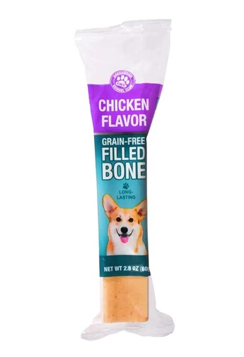 [668] Greenbrier Kennel Chicken Flavor Filled Bones 2.8 Oz / 80 Gr
