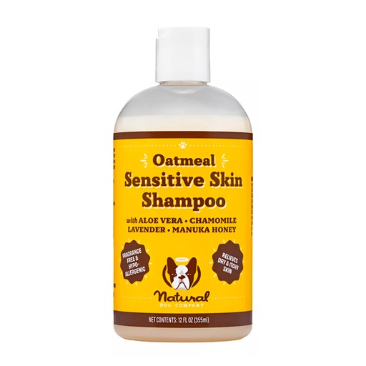 [804] Natural Dog Company Shampoo Para  Piel Sensible 12 Oz / 355 Ml