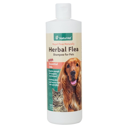 [810] Naturvet Shampoo Anti Pulgas Herbal 16 Fl Oz / 473 Ml