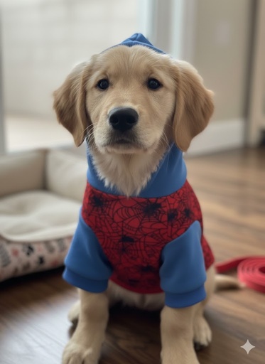[935] Sueter Con Capucha Motivo De Spiderman Para Mascotas Tallas Varias