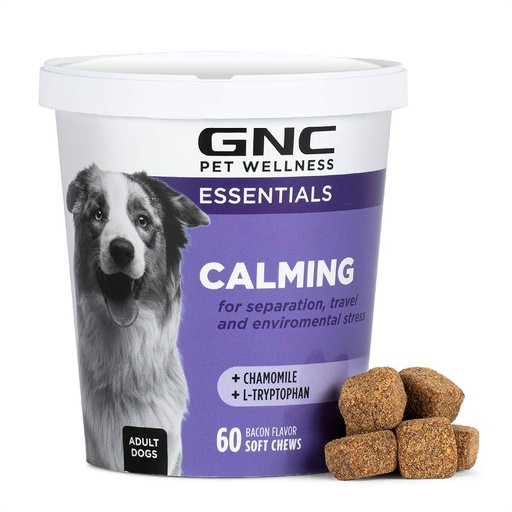 [953] Gnc Pet Wellness Essentials Calming Para Perros, 60 Soft Chews Sabor Bacon
