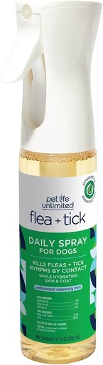 [966] Pet Life Unlimited Spray Flea + Tick For Dog Contra Pulgas Y Garrapatas 10 Oz