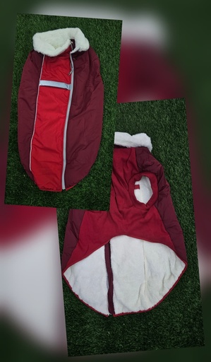 [979] Abrigo Y Cazadoras Para Mascotas Color Rojo
