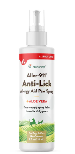 [1264] Aller-911 Anti-Lick Allergy Aid Paw Spray  8 Oz 236ml