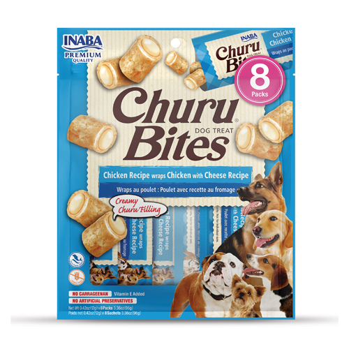 [23923] Churu Bites For Dog Chicken Recipe Wraps Chicken With Cheese Recipe 8 Unid 12gr