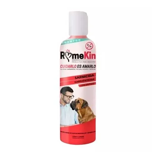 [90714] Shampoo Para Perros Anti Parasitario Sarnicida Con Amitraz 250ml Romekin