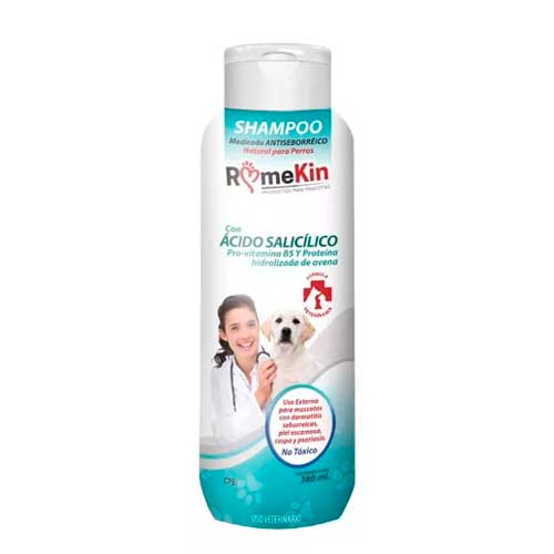 [90733] Shampoo Medicado Antiseborreico Natural Para Perros Con Acido Salicilico 380ml