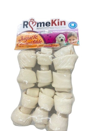 [23980] Hueso Natural Blanco  Para Perros 6 Unidades