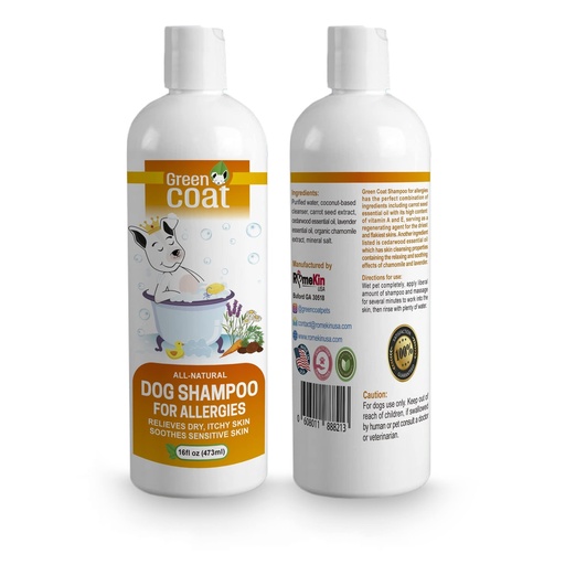 [90744] Green Coat Shampoo Para Perros Antialergicos 473ml