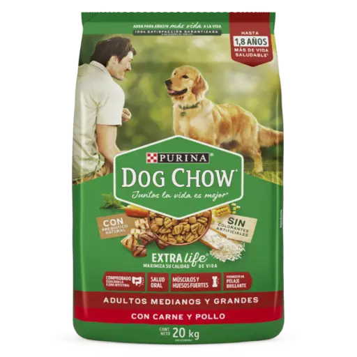 [23992] Perrarina Purina Dog Chow Adult Con Sabor A Carne Y Pollo 20 Kg  44LB