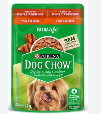 [24011] Dog Chow Sobre De Alimento Para Perros Adultos Sabor A Carne 100g