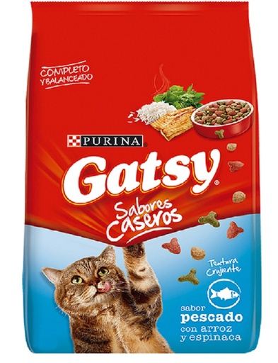 [23787] Purina Gatsy Sabores Caseros Alimento Para Gatos Con Sabor A Pescado Arroz Y Espinaca 500 G