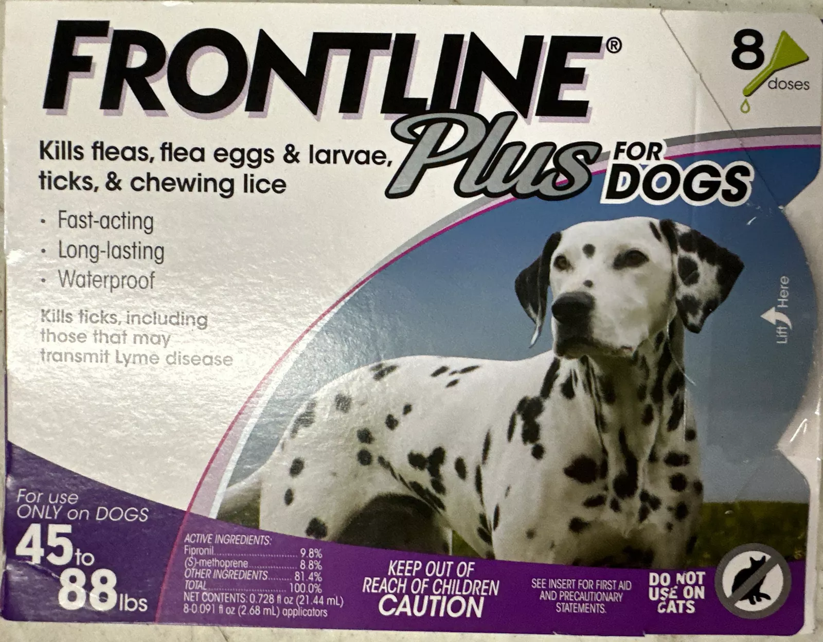 [19717] Frontline Plus Tratamiento Contra Pulgas Y Garrapatas Para Perros 45