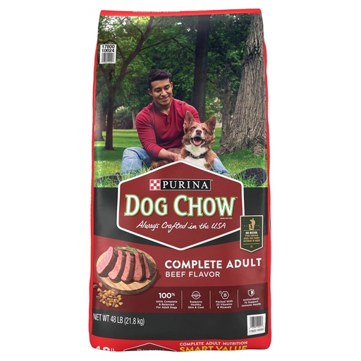 [1272] Purina Dog Chow Complete Para Perros Adultos Sabor Carne De Res 48lbs 21.8kg