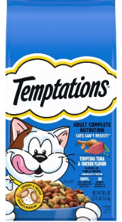 [1280] Temptations Adult Complete Alimento Seco Para Gatos Tuna AND Chicken Flavor 3.15lbs - 1.43kg