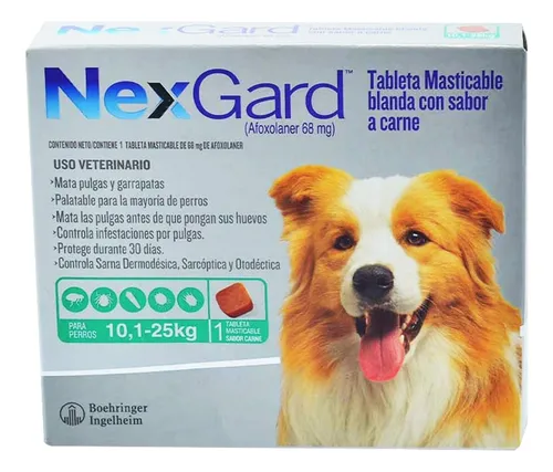 [1341] Nexgard Antipulgas Para Perros De 10.1 A 25 Kg