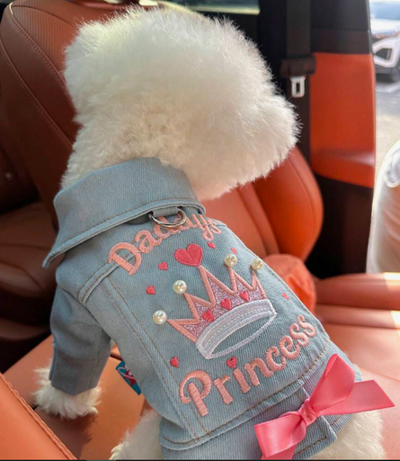 [1656] CHAQUETA DE PRINCESA PARA PERROS PEQUEÑOS TALLAS VARIAS DESDE LA S HASTA LA XL