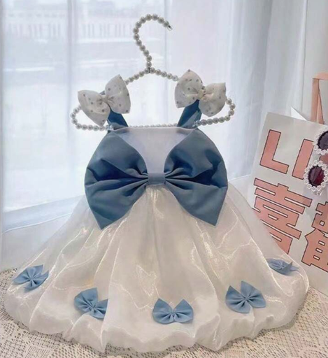 [1657] VESTIDO CON MOÑO PARA MASCOTAS ESTILO PRINCESA TALLAS VARIAS DESDE LA M A LA XL