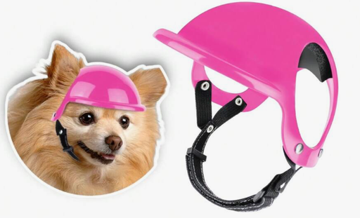 [1667] CASCO DE SEGURIDAD PARA MASCOTAS COLOR FUCSIA TALLA M