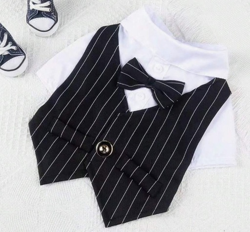 [1719] CAMISA FORMAL PARA MASCOTAS TALLAS VARIAS CON LAZO