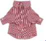 [1877] CAMISA CASUAL PARA PERROS DE RAYAS MANGA LARGA COLOR ROJO TALLA M
